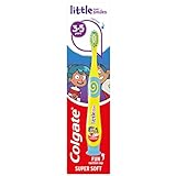 Colgate Zahnbürste Smiles für Kinder 2–6 Jahre, extra sanft, 1 Stück – manuelle Zahnbürste mit Saugnapf, Design ist nicht frei wählbar