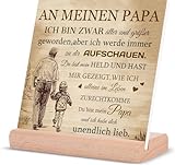 Papa Geschenk von Tochter Sohn,Acryl-Plakette Papa Geburtstag Geschenk, Handgemacht Aclyschild Mit Spruch Geschenke für Papa zum Vatertag Geburtstag