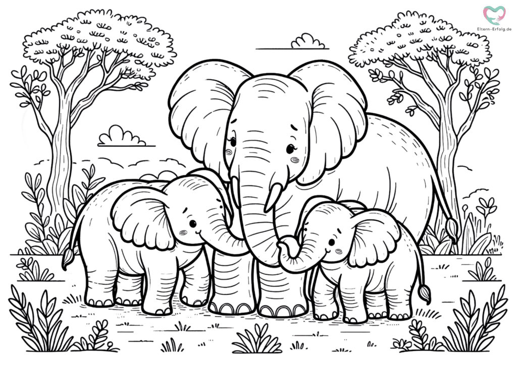 ausmalbilder elefanten